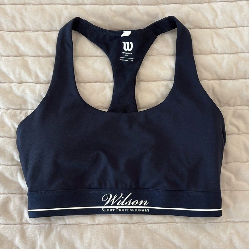 Wilson Navy Doubles Racerback Bra